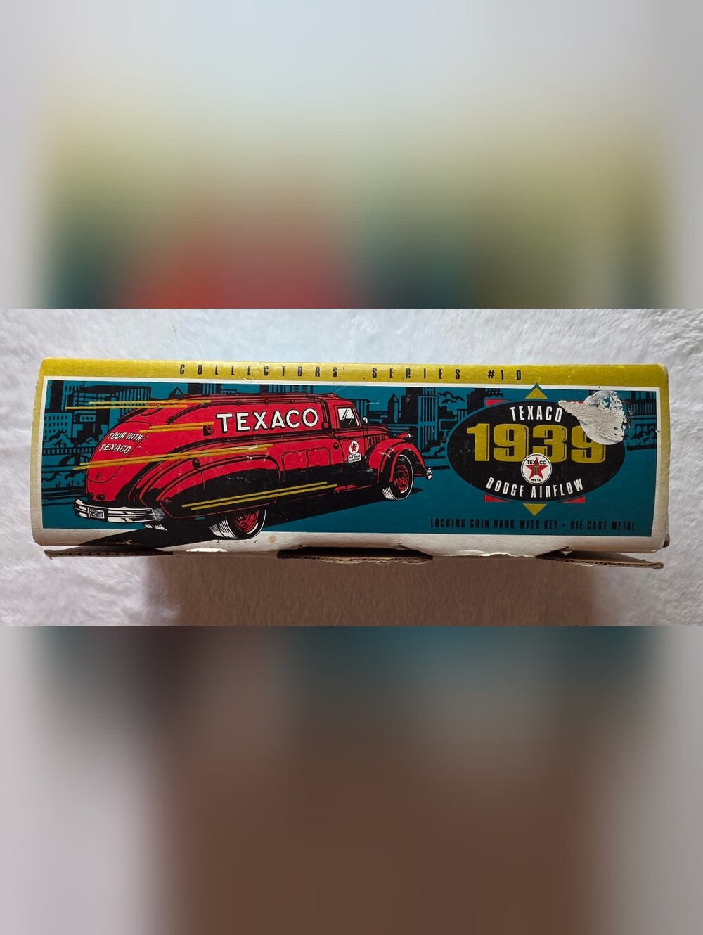 1993 Texaco 1939 Dodge Airflow Tanker Coin Bank w/ Key & Box Ertl